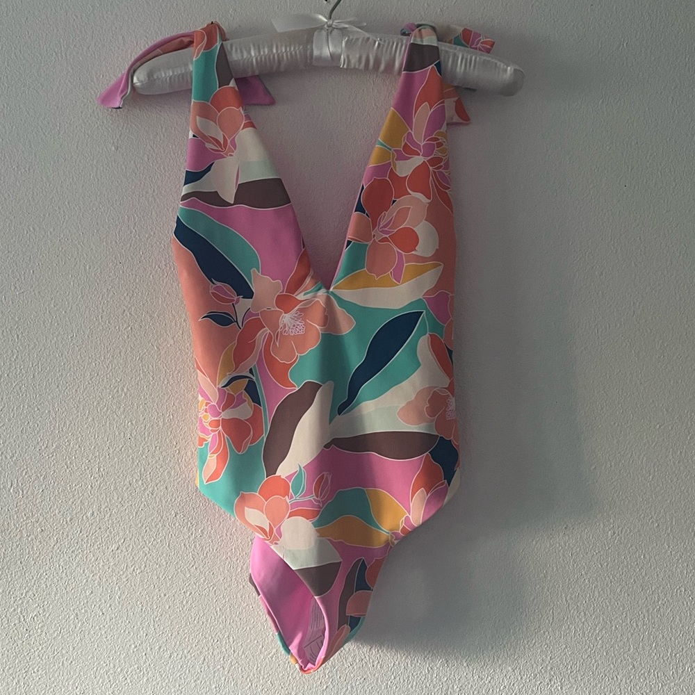 {Kikirio} x Free People Brand New Inka Bow Floral One Piece